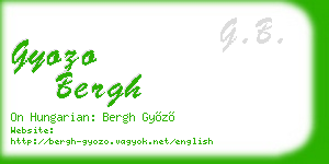 gyozo bergh business card