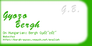 gyozo bergh business card